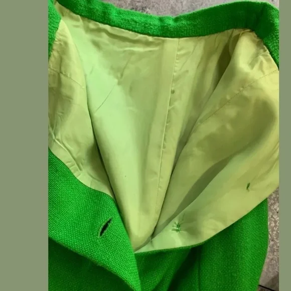 Vintage 1950's Women's Green Tweed Skirt Suit - Picture 6 of 6